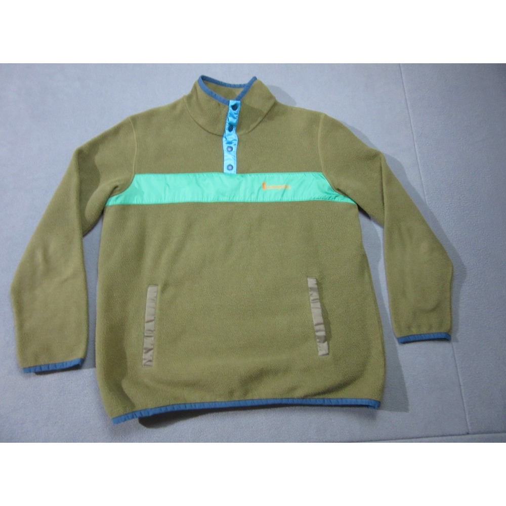 Cotopaxi Jacket Mens XL Green Teca Fleece Mock Neck 1/4 Snap Company Embroidered